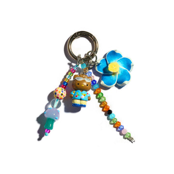 Hawaiian Playground Keychain & Bag Charm in Blue