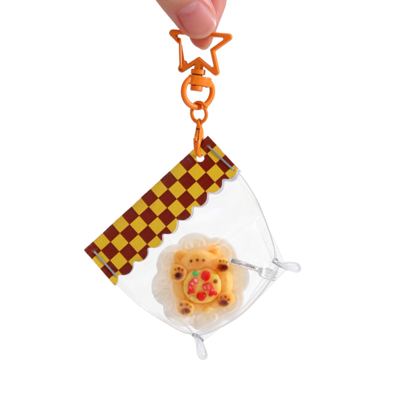 Mini Pizza Kitty Taba Squishy Squeeze Toy Bag Charm