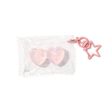 Mini Pink Hearts Taba Squishy Squeeze Toy Bag Charm