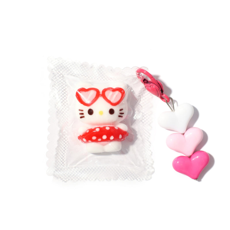 Kitty with Red Swimsuit Taba Squishy Squeeze Toy Bag Charm
