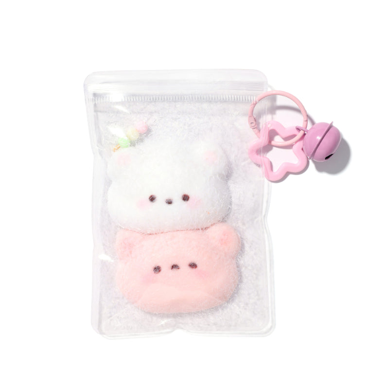 Cute Twins Bear Taba Squishy Squeeze Toy Bag Charm