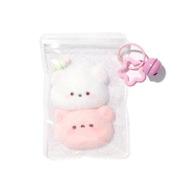 Cute Twins Bear Taba Squishy Squeeze Toy Bag Charm