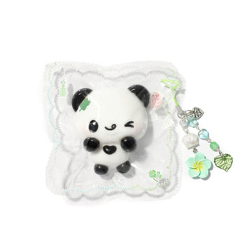 Blinking Panda Taba Squishy Squeeze Toy Bag Charm