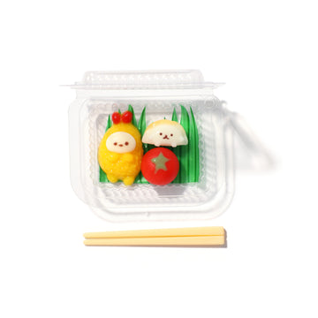 Mini Tempura n Dumpling Lunchbox Taba Squishy Squeeze Toy Bag Charm
