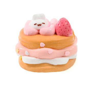 Kitty Strawberry Puff Cake Taba Squishy Squeeze Toy