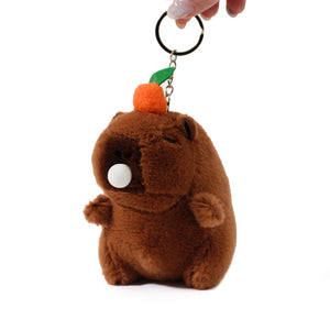 Bubble Gum Capybara in Brown Squeeze Toy Bag Charm