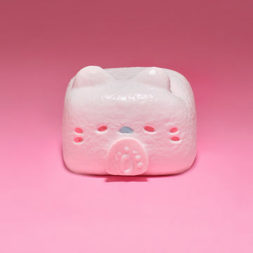 Marshmallow Kitty in Pink Taba Squishy Squeeze Toy