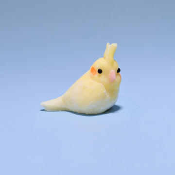Yellow Cockatiel Birdie Taba Squishy Squeeze Toy Bag Charm