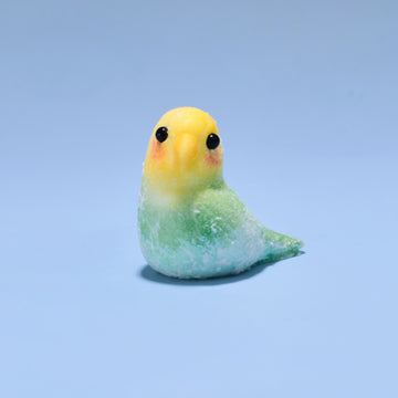 Green Parrot Taba Squishy Squeeze Toy Bag Charm
