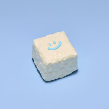 Smilie Marshmellow in Blue Taba Squishy Squeeze Toy Bag Charm