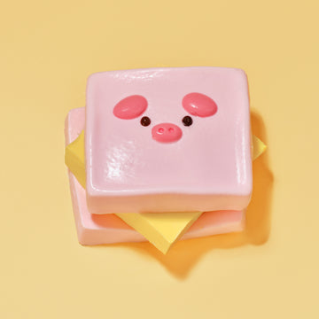 Piggy Sandwich Taba Squishy Squeeze Toy