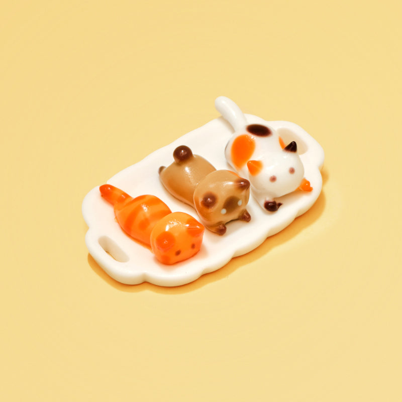 Mini Sleepy Cats Taba Squishy Squeeze Toy Bag Charm