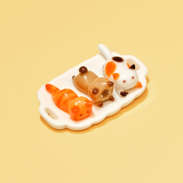 Mini Sleepy Cats Taba Squishy Squeeze Toy Bag Charm