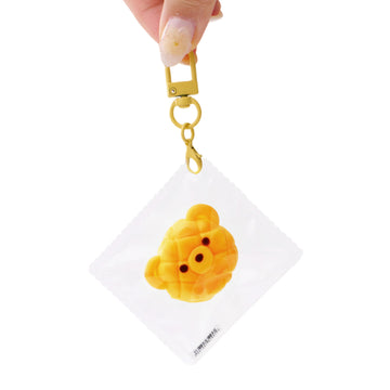 Mini Bear Bread Taba Squishy Squeeze Toy Bag Charm