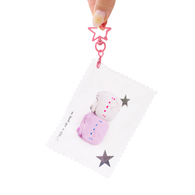Mini Crystal Cats Taba Squishy Squeeze Toy Bag Charm