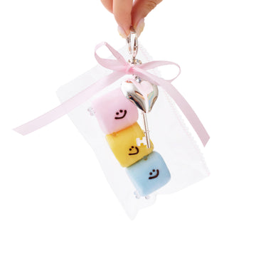 Smiley Marshmallow Taba Squishy Squeeze Toy Bag Charm