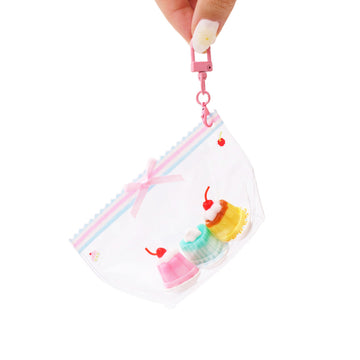 Mini Pudding Party Taba Squishy Squeeze Toy Bag Charm