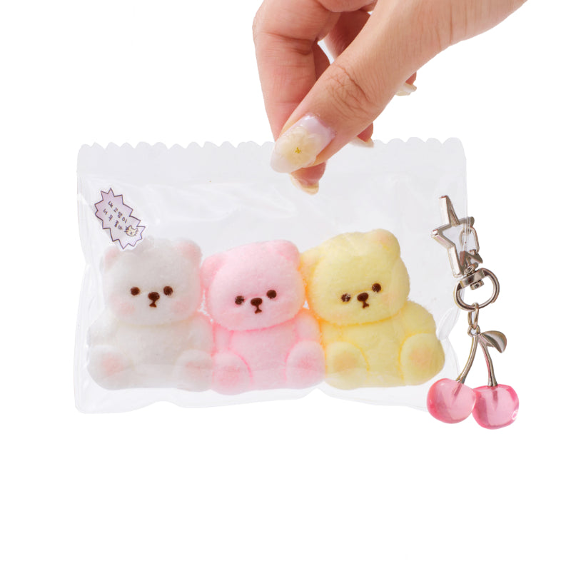 Three Bears Family Taba Squishy Squeeze Toy Bag Charm