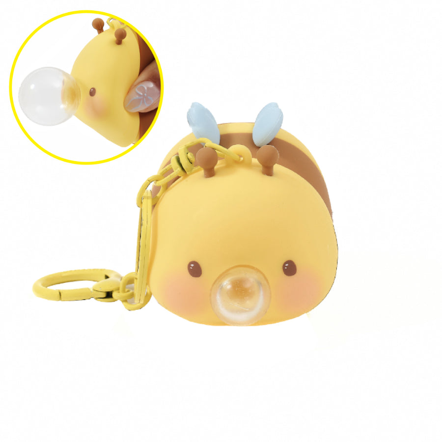 Bubble Gum Bee Squeeze Toy Bag Charm