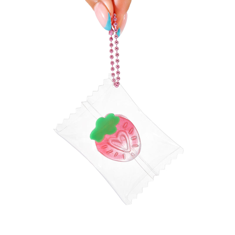 Strawberry Gummy Taba Squishy Squeeze Toy Bag Charm
