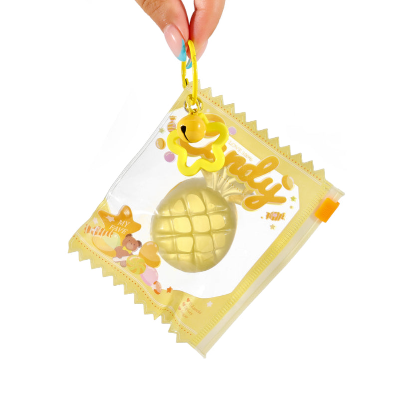 Pineapple Gummy Taba Squishy Squeeze Toy Bag Charm