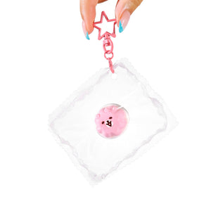 Mini Bear Pudding in Pink Taba Squishy Squeeze Toy Bag Charm