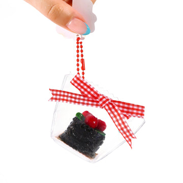 Raspberry Dark Chocolate Cake Taba Squishy Squeeze Toy Bag Charm