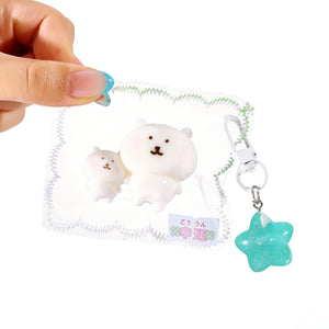 Bear Family Taba Squishy Squeeze Toy Bag Charm