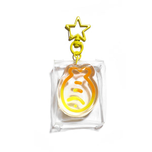 Crystal Fishcake in Yellow Taba Squishy Squeeze Toy Bag Charm