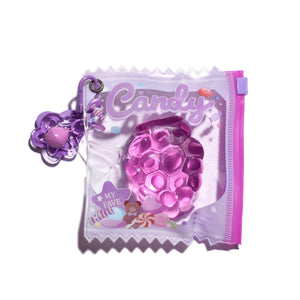 Grape Gummy Taba Squishy Squeeze Toy Bag Charm