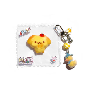 Mini Puppy Bread Taba Squishy Squeeze Toy Bag Charm
