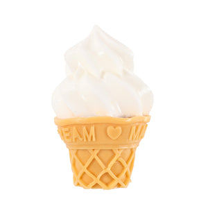 Mini Vanilla Icecream Taba Squishy Squeeze Toy Bag Charm