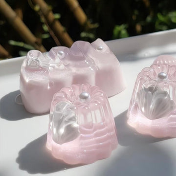 Crystal Cannelés in Pink Taba Squishy Squeeze Toy Bag Charm