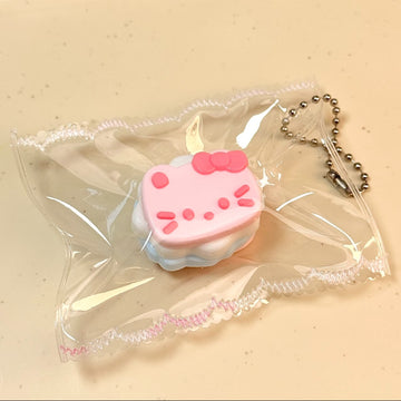 Mini Kitty Burger Taba Squishy Squeeze Toy Bag Charm