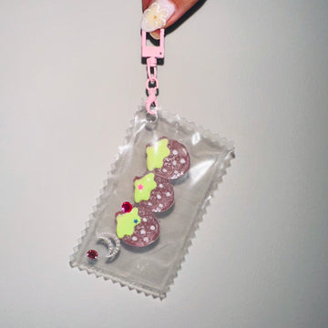 Mini Strawberry Taba Squishy Squeeze Toy Bag Charm