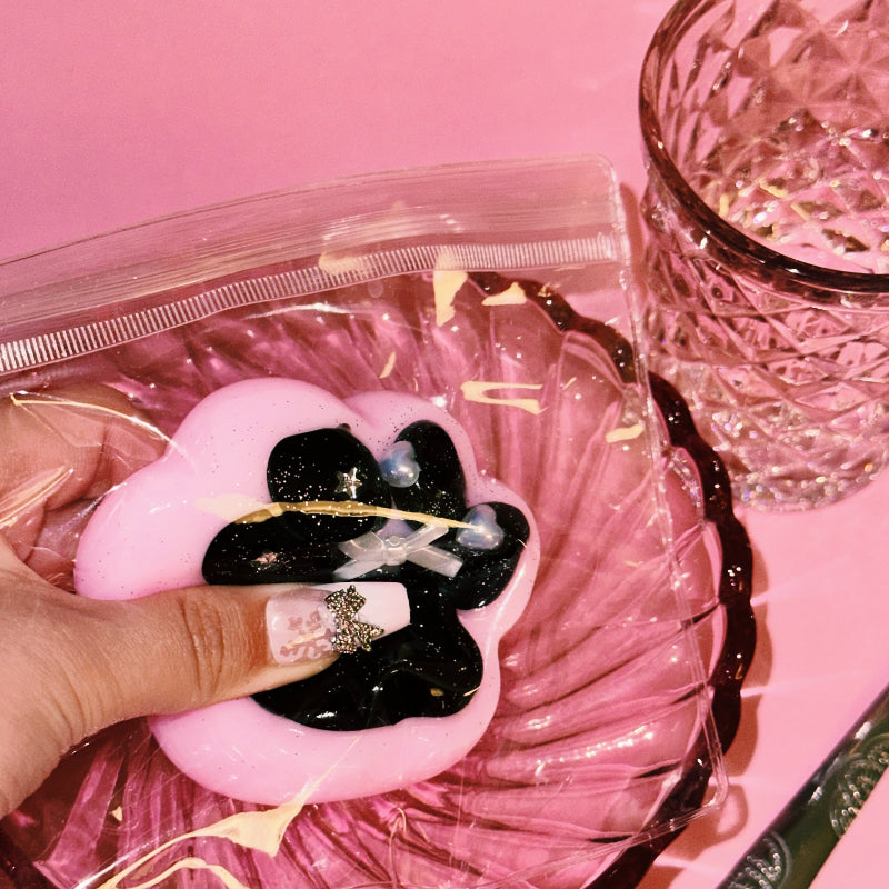 Starry Paw in Black and Pink Taba Squishy Squeeze Toy