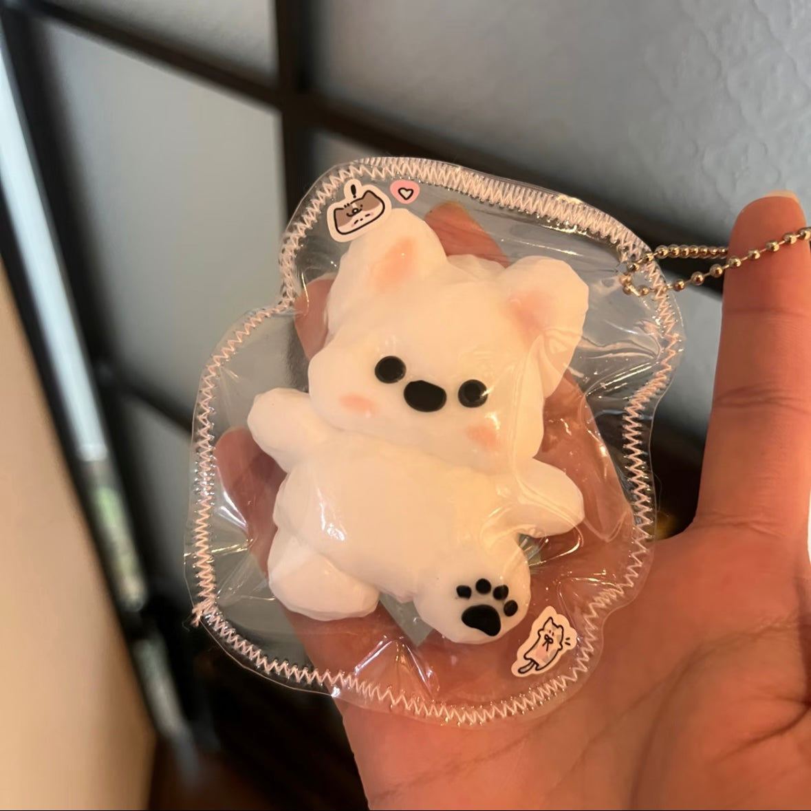 Jumping Dog Taba Squishy Squeeze Toy Bag Charm