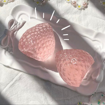 Crystal Strawberry Taba Squishy Squeeze Toy