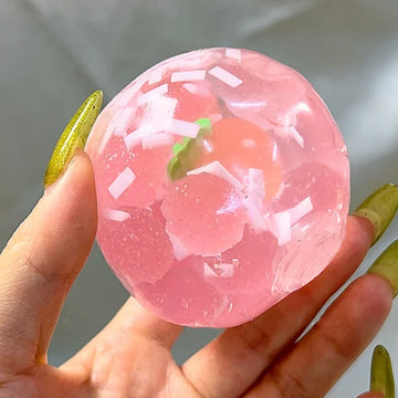 Icey Peach Handmade Stress Ball